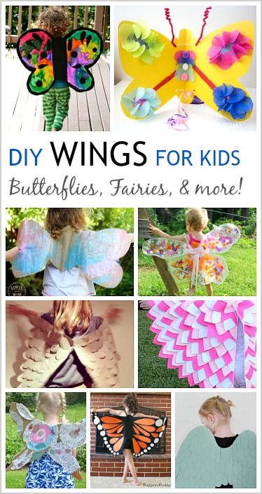 DIY Wings for Kids: Tutorials for making butterfly wings, fairy wings, bat wings, angel wings and more! Fairy Wing Craft, How To Make Butterfly Wings Diy, Make Your Own Butterfly Wings, How To Attach Fairy Wings To Costume, Diy Butterfly Wings Fabric, Ladybug Wings, Diy Fairy Wings, Diy Wings, Diy Preschool