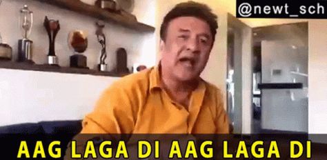 Aag Laga Di Anu Malik GIF - Aag Laga Di Anu Malik - Discover & Share GIFs Anu Malik, Joke Quote, Funny Joke Quote, Jokes Quotes, Cute Gif, Animated Gif, Cool Gifs, Gif, Memes