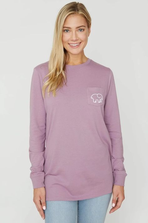 Ivory Ella, Save The Elephants, Elephant Logo, White Tee Shirts, Tie Dye Long Sleeve, Gift With Purchase, Womens Long Sleeve Shirts, Fashion Logo, Long Sleeve T Shirts