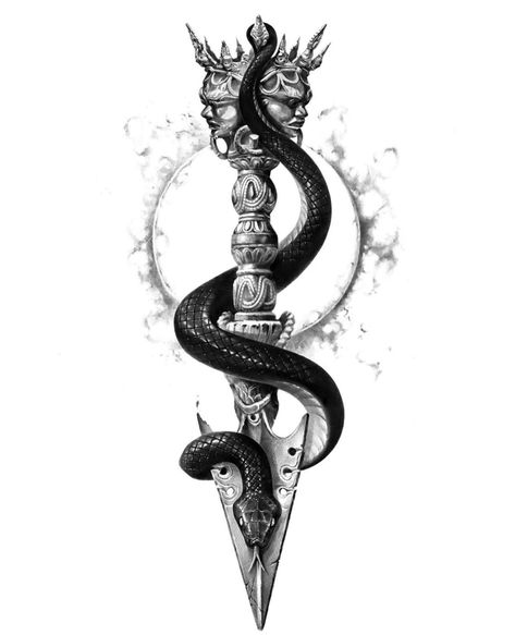 Tattoo Design For Hand, Tier Tattoo, Surreal Tattoo, Full Sleeve Tattoo Design, Snake Tattoo Design, Creepy Tattoos, Greek Tattoos, Dark Art Tattoo, Tattoo Style Drawings