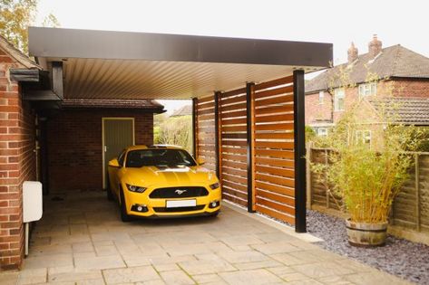 Attached Carport Ideas, Carport Addition, Carport Makeover, Building A Carport, Modern Carport, Contemporary Garage, Garage Addition, Carport Garage, Carport Designs