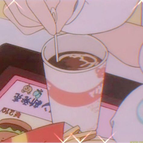 #anime #coffee 90s Anime Aesthetic, Aesthetic 90s, Anime Head, Japon Illustration, Pastel Pink Aesthetic, Old Anime, 90s Anime, Anime Aesthetic, Kawaii Wallpaper