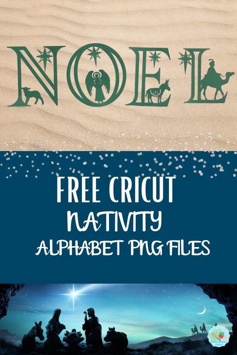 Cricut Nativity, Christmas Holiday Crafts, Nativity Christmas Cards, Nativity Svg, Simple Nativity, Merry Christmas Font, Free Png Files, Christmas Fonts Free, Notes Project