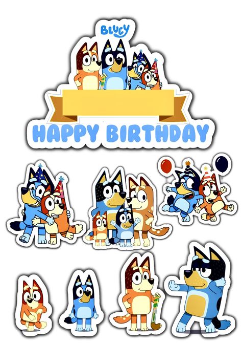 Bluey Cake Topper Printable, Fiesta Bluey, Bluey Birthday, 1 Samuel, Black Families, Diy Arts And Crafts, Bingo, Diy Art, Mom And Dad