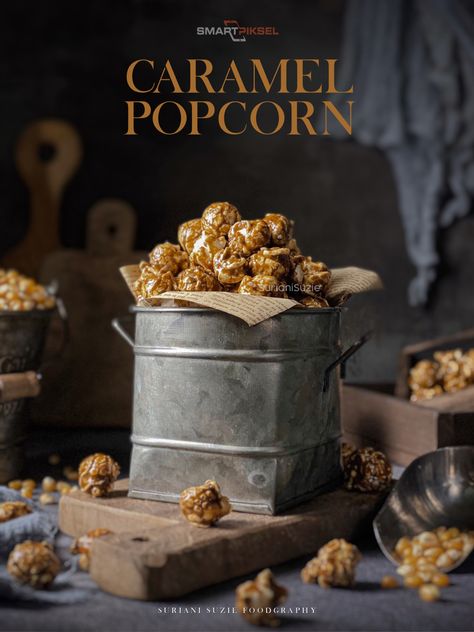 Popcorn Food Photography, Popcorn Photography Ideas, Popcorn Photoshoot, Popcorn Photography, Food Photography Fruit, Coconut Snacks, Food Photography Dessert, Food Photography Composition, Food Art Photography