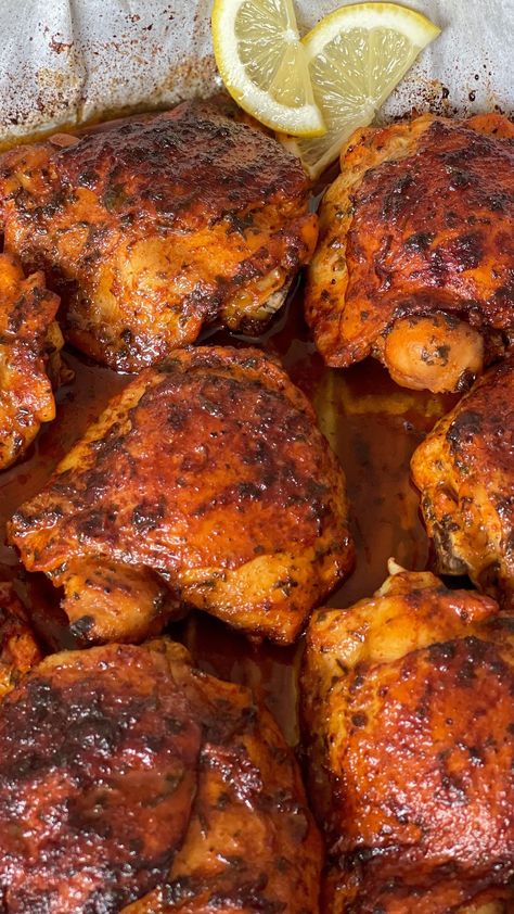 Oven Baked Curry Chicken, Bake Chicken In Oven Recipes, Sauteed Chicken Thigh Recipes, Burbon Chicken Thigh Recipes, Baked Chicken Recipes Thighs, Baked Chicken Thighs Bone In, Baked Chicken Legs Recipes, Bake Chicken In Oven, Oven Crispy Chicken