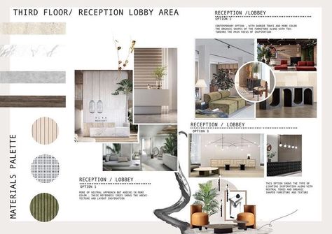 Commercial Interior Design Mood Board, Reception Mood Board Interior, Mood Board For Office Interiors, Interior Design Office Mood Board, Hotel Mood Board Interior Design, Office Mood Board Interior Design, Hotel Mood Board, Reception Mood Board, Reception Hotel Lobby