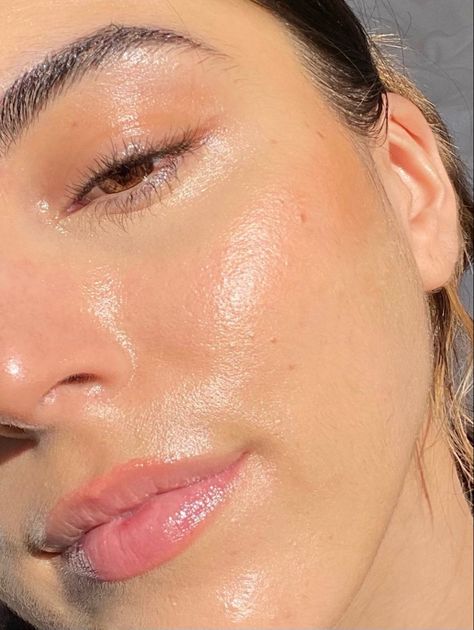 glass skin, clear skin, that girl aesthetic, clean makeup Clear And Glowy Skin, Clear Healthy Skin Aesthetic, Shiny Skin Aesthetic, Clear Smooth Skin Aesthetic, Clear Bright Skin, Glass Skin Freckles, Clear And Healthy Skin, Dewy Skin Aesthetic, Real Skin Aesthetic