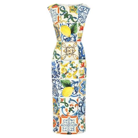 DOLCE & GABBANA Gorgeous brand new with tags, 100% Authentic Dolce & Gabbana Dress conveys the beautiful blue, yellow and green hues of the Mediterranean, fashioned from native rustic floral Majolica tile print for a colourful touch. Model: Sheath Maxi Color: Multicolor majolica pattern White silk stretch inner lining Back zip closure Logo details Very exclusive and high craftsmanship Made in Italy Material: 94% Silk 6% Elastane Lining: 96% Silk, 4% Elastane Size: Tag size IT40 / US6 / S Dolce & Stylish Closet, Informal Dress, Mediterranean Wedding, Dolce Gabbana Dress, Yellow And Green, White Silk, The Mediterranean, Sicily, Beautiful Blue