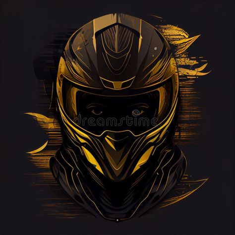 Black and luxury motorcycle helmet stock image Vector Typography, Black Luxury, Motorcycle Helmet, Gold Pattern, Motorcycle Helmets, Transportation, Stock Illustration, Stock Images, Typography