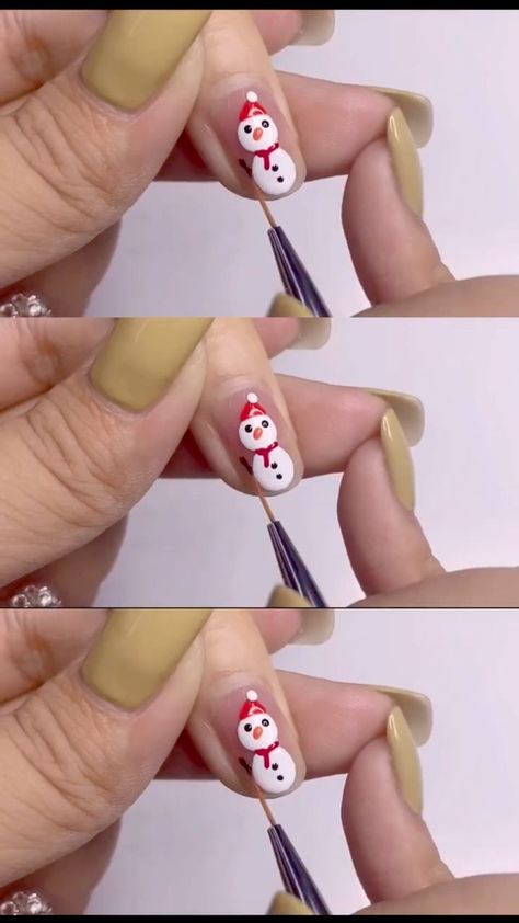 Cuteee Xmas nail arts | Nail art, Xmas nail art, Beauty nails design Xmas Nail Art Designs, Christmas Nail Designs Videos, Christmas Nails Diy Step By Step, Red Nail Simple Design, Nail Art Crismas, Nail Art Natal Xmas, Christmas Nail Art Designs 2022, Chrismast Nailart, Crismas Nails Art