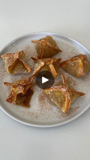 107K views · 2.6K reactions | These three-ingredient apple and cinnamon wontons are cooked in the air fryer until golden and crisp and they’re so easy to make! Get the recipe at the link in our bio or Google “Air fryer apple and cinnamon wontons”. Recipe by @amira_georgy_ #airfryer #airfryerrecipes #wontons #sweets #desserts #baking #cookinghack #apples #applepie #easydesserts #easydessert #easyrecipe #easyrecipes | taste.com.au | Jumbo · Cookin Apple And Cinnamon, Wontons, Three Ingredient, Sweets Desserts, Air Fryer Recipes, Easy Desserts, Apple Pie, The Recipe, Cooking Tips