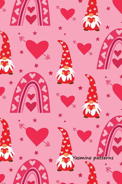 Valentine red boho rainbow with gnomes and hearts pattern Valentine Gnome Wallpaper Iphone, Boho Rainbow Wallpaper, Gnome Wallpaper, Valentine Wallpaper, Rainbow Wallpaper Iphone, Boho Valentine, Boho Rainbows, Funny Gnomes, Fun Wallpaper