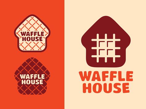 Ice Cream Logo, Cafe Logo Design, Pizza House, Bakery Business Cards, Graphic Design Portfolio Inspiration, Learning Logo, Logo Process, Waffle House, House Logo