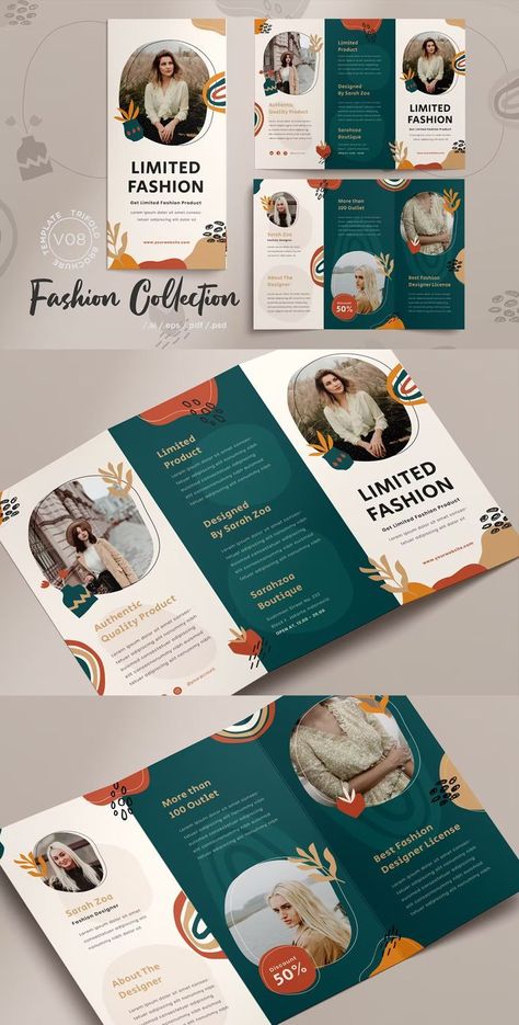 Brochure Layout Design Trifold, Creative Trifold Brochure, Graphic Designer Brochure, Broucher Design Creative Ideas, Pamphlet Design Layout, Trifold Brochure Design Creative, Brochure Design Creative Graphics, Graphic Design Brochure Layout, Creative Brochure Layout