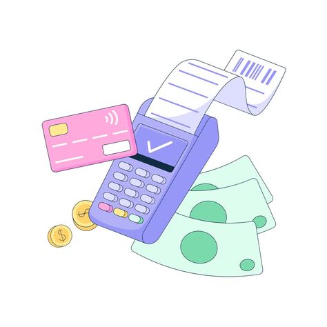 Process Illustration, Logo Online Shop, Money Stickers, Business Cartoons, Credit Card Design, Zestaw Ikon, Payment Processing, Instagram Ideas Post, Business Illustration