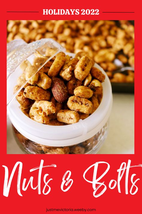 Nuts N Bolts Recipe, Nuts And Bolts Recipe Best Oven, Christmas Nuts And Bolts Recipe, Nuts And Bolts Recipe Best, Beer Nuts Recipe, Nuts And Bolts Recipe, Nibbles Ideas, Christmas Nibbles, Savoury Bites