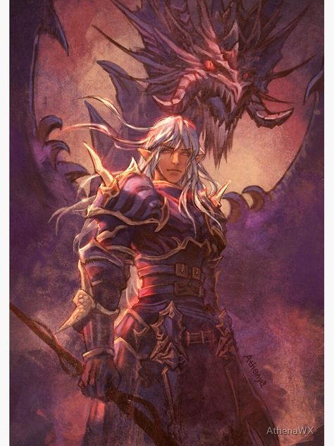 "Estinien and Tiamat" Poster by AthenaWX | Redbubble Final Fantasy Xiv, Medieval Fantasy, Here Comes, Stay Safe, The Star, Final Fantasy, Drake, Top Artists, Happy New