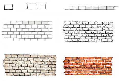 How To Draw Bricks Wall In 7 Easy Steps 1 How To Draw A Brick Wall Step By Step, How To Draw Bricks, Draw Bricks, Brick Wall Drawing, Lol Coloring Pages, Bricks Wall, Lol Coloring, Name Drawings, Cracked Wall