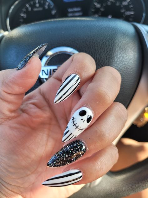 Jack Skeleton Nails, Skeleton Nails, Jack Skeleton, Skeleton, Nails