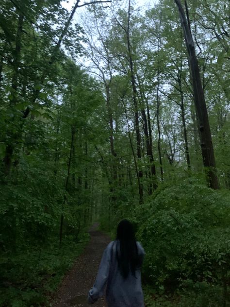 Forest Pictures Ideas, Walking In Forest Aesthetic, Lost In The Woods Aesthetic, Girl In Woods Aesthetic, Woods Aesthetic Girl, Girl In Forest, Down To Earth Aesthetic, Forest Walk, Nicole Aesthetic