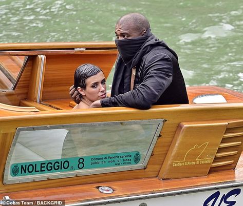 Kanye West Wife, Venice Boat, Rap Us, Ty Dolla Sign, Italian Trip, Kim Kardashian And Kanye, Celebrity Drawings, Boat Ride, New Wife