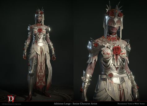 ArtStation - Diablo IV - "Lover in White" Necromancer Armor Diablo 4 Necromancer, Diablo Necromancer, The Revenant, Dark Fantasy, Concept Design, 3 D, Concept Art, Character Art, Character Design