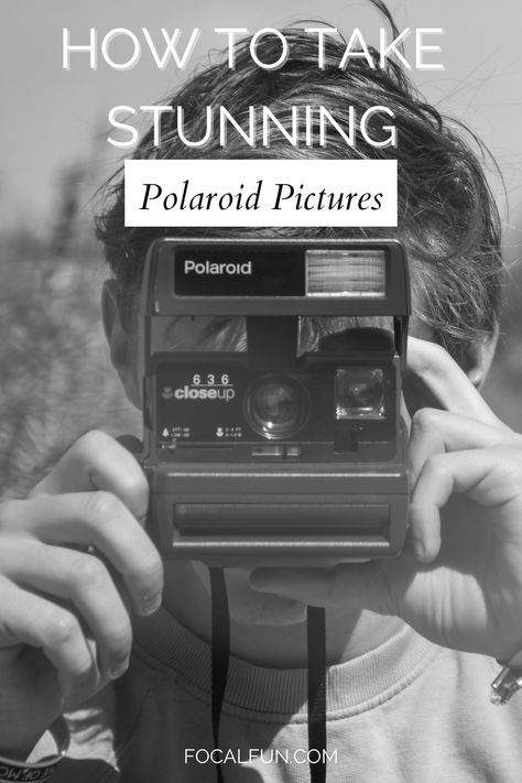 Photo of a photographer holding his Polaroid camera and facing towards the reader. The image is in black and white. Polaroid Settings, What To Do With Polaroid Pictures, Polaroid Tips, Polaroid Pictures Ideas, Polaroid Picture, Pictures Tips, Polaroid Camera, Polaroid Pictures, Polaroid Photos