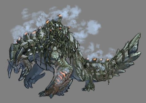 plasma (@plasma_lizard) / Twitter Reptile Monster, Lizard Monster, Monster Hunter Art, Monitor Lizard, Beast Creature, Dragon Sketch, Dark Souls Art, Creature Artwork, Hunter Fan