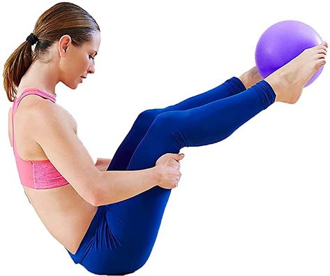 Amazon.com: X&W 8 inch Exercise Ball, Small Exercise Ball Mini Yoga Ball, Pilates Ball 8 in with Needle Pump, Core Ball Barre Workout Anti Burst 8” Ball for Stability Physical Therapy Fitness, Purple : Sports & Outdoors Ball Pilates, Pilates Ball, Therapy Ball, Stability Exercises, Ballet Workout, Yoga Barre, Exercise Ball, Yoga Ball, Barre Workout