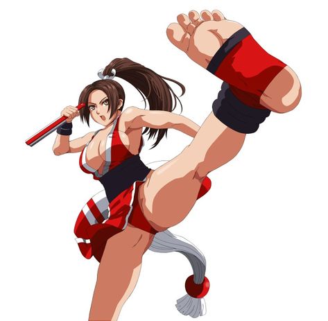 Mai King Of Fighters, Shiranui Mai, Revealing Clothes, Mai Waifu, Street Fighter Cosplay, Snk King Of Fighters, Fan Hand, Goddess Aesthetic, The King Of Fighters