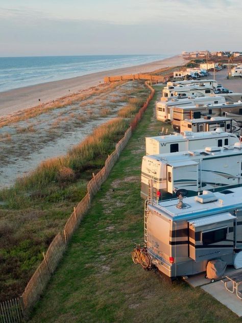 Campgrounds & RV Parks - Visit Galveston | Visit Galveston Camping In Texas, Camping Site, Rv Parks And Campgrounds, Rv Resort, Galveston Island, Galveston Tx, Rv Park, Camping Spots, Beach Camping