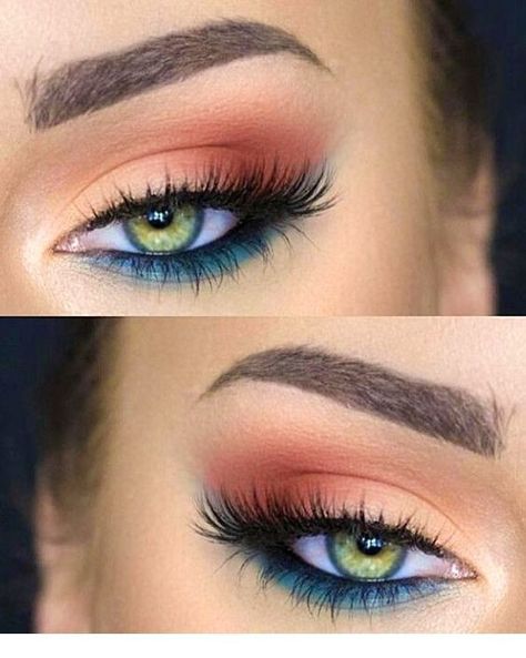 Makeup Cantik, Eyeshadow For Green Eyes, Make Up Designs, Alat Makeup, Makeup Looks For Green Eyes, Smink Inspiration, Hooded Eye Makeup, Beauty Make-up, Makijaż Smokey Eye