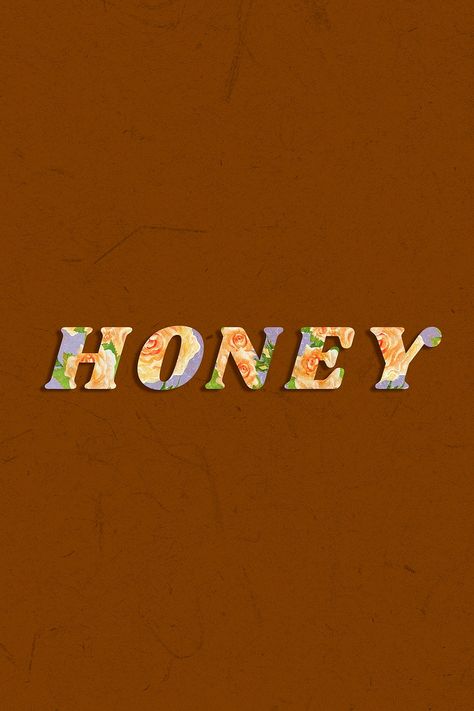 Honey Name Wallpaper, Honey Aesthetic Vintage, Honey Name, Letter Vintage, Grinch Ornaments, I Love Her Quotes, Free Illustration Images, Vintage Font, Pure Honey