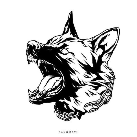 #tattoo #tattoos #inked #tattooart #tattooed #tattooideas #tattoodesign #tattooinspiration #tattoosleeve #tattooflash #inkedgirls #tattooedwomen  #InkLaughs  #TattooFails Aggressive Dog Tattoo, Growling Dog Tattoo, German Shepherd Tattoo, German Tattoo, Dog Growling, German Shepherd Art, Traditional Tattoo Designs, Tattoo Filler, Angry Dog