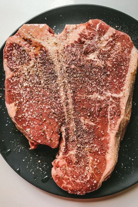 How to Make Perfect T-Bone Steaks on the Grill | Foodtalk Tbone Steak Recipe, Grilled T Bone Steak, Steaks On The Grill, Kinds Of Steak, Ny Strip Steak, Cooking The Perfect Steak, Grilled Steak Recipes, T Bone Steak, Ny Strip