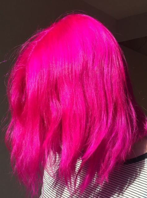 Short Hot Pink Hair, Hot Pink Short Hair, Vibrant Pink Hair, Neon Pink Hair, Fuchsia Hair, Bright Pink Hair, Pink Ombre Hair, Hot Pink Hair, Vivid Hair Color