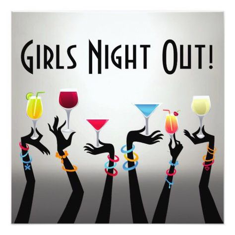 Night Out Quotes, Bachelorette Cocktails, Barbie Quotes, Cocktail Party Invitation, Moms Night, Friends Drinks, Awesome Bachelorette Party, Outing Quotes, Girls Night Party