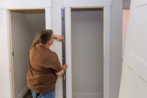 10 Steps to Turn Twin Closets into One Dream Closet 2 Closets Into 1, Two Closets Side By Side, Converting Hallway Closet, Combining Two Closets Into One, Side By Side Closet Remodel, Two Closets Into One, How To Widen Closet Opening, Double Closet Makeover, Deep Closet