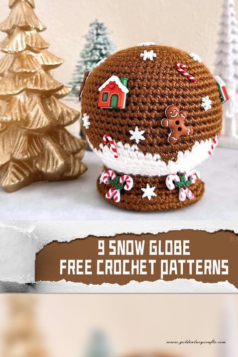 The FREE Snow Globe Crochet Patterns showcased in this essay epitomize the charm and versatility of crochet in capturing the enchantment of winter #freecrochetpatterns Crochet Snow Globe Pattern, Crochet Snowglobe, Crocheted Snowballs, Crochet Snow Globe, Pride Crochet, Christmas Snowball, Crochet Projects To Sell, Stuffed Crochet, Christmas Afghan