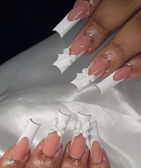 Frenchie appreciation✨💕 Frenchie Nails, Frenchies Nails, White Frenchies, Girly Acrylic, Colored Acrylic, Nice Nails, Colored Acrylic Nails, Girly Acrylic Nails, Short Square Acrylic Nails