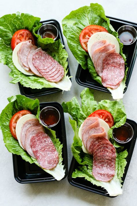 Lettuce Wrap Charcuterie Board, Ham And Cheese Lettuce Wraps, Italian Lettuce Wraps, Wls Meal Prep, Wrap Meal Prep, Italian Wrap, Keto Sandwiches, Lettuce Recipes, Meal Prep On Fleek