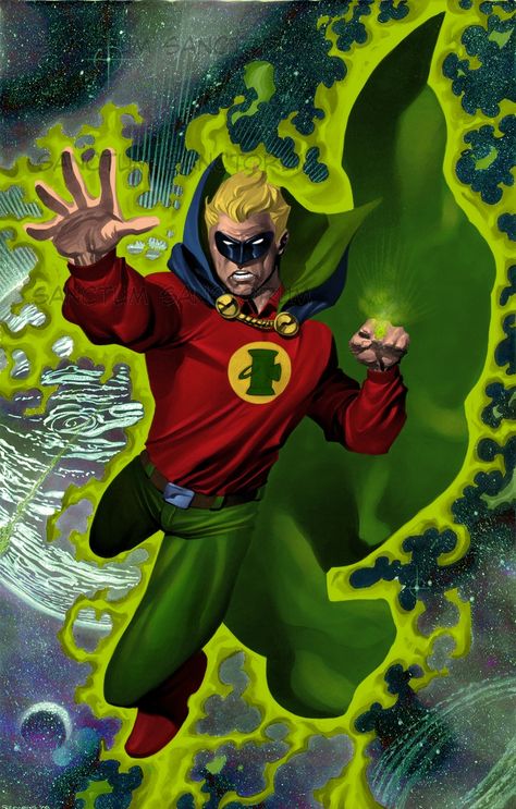 Chris Stevens Alan Scott Green Lantern Comic Art Alan Scott Green Lantern, Green Lantern Sinestro, Lanterns Light, Alan Scott, Green Lanterns, Justice Society, Justice Society Of America, Lantern Corps, Golden Age Comics