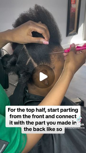 _MyNaturalHairJoint on Instagram: "Parting for #stitchbraids 
@beautynbraidsrva" Cornrow Parting Pattern, Braiding Parting Pattern, Parting Hair Tips For Braids, Braid Parting Pattern, Braids Parting Pattern, Parting Pattern, Braiding Techniques, Parting Hair, Stitch Braids