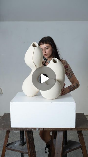 Atelier Terre brute on Instagram: "Making of Sleeping stone, white unglazed stoneware vase.  terre-brute.com 🪨  #terrebrute #ceramicsculpture #1000vases #organicsculpture #ceramicvideos" Organic Sculpture, Stoneware Vase, March 20, Ceramic Sculpture, Stoneware, Sleep, Vase, Ceramics, Stone