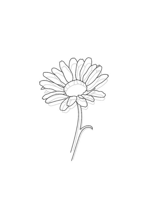 Daisy Flower Tattoo, Tattoo Line Art, Daisy Drawing, Daisy Flower Tattoos, Tattoo Line, Line Art Flowers, Daisy Tattoo, Sunflower Tattoos, Lily Tattoo