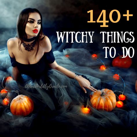 140+ SUPER Witchy Things to Do Daily Or for Special Occasions Witchy Things To Do On Halloween, Witchy Content Ideas, Witch Things To Do, Witchy Office Decor, Dianic Witch, Witchy Things To Do, Magickal Tips, Witchcraft Practice, Witch Things