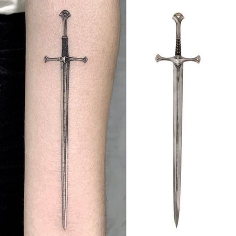 Anduril Tattoo, Tattoo Catalog, Small Forearm Tattoos, Creepy Tattoos, Mythology Tattoos, Modern Tattoos, Tattoo Art Drawings, Band Tattoo, Simplistic Tattoos