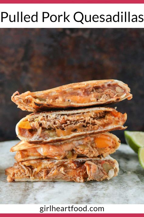 Pancake Wraps, Recipe Using Pulled Pork, Pulled Pork Quesadillas, Pork Quesadillas, Pork Quesadilla, Quesadilla Fillings, Pulled Pork Quesadilla, Leftover Pulled Pork, Quesadilla Recipes Easy