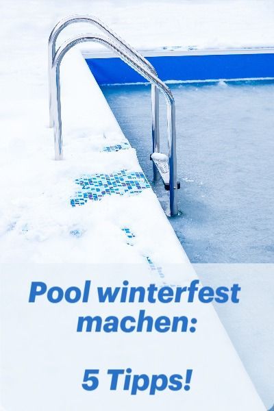 Wie Sie Ihren Pool überwintern, hängt auch davon ab, was für einen Pool Sie haben. Kleinere Framepools oder Stahlwandpools können über den Winter komplett abgebaut und frostfrei eingelagert werden. Selbstverständlich können Sie diese aber auch stehen lassen und mit den folgenden allgemeingültigen Tipps gut durch den Winter bringen: 
Wir erklären ihnen, wie Sie Ihren Pool in 5 einfach Schritten winterfest machen können! Plunge Pool, Pool Cleaning, Pool, Pins